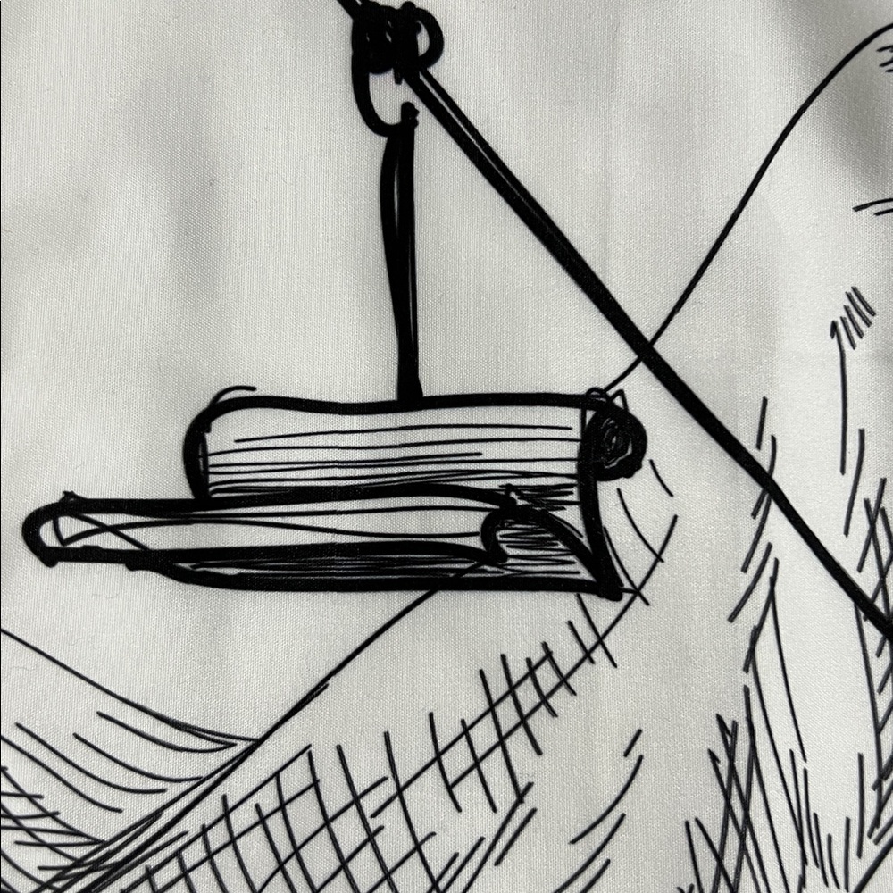 Duvet by Ambesonne Black and White Ski Lift Design Duvet Cover Set